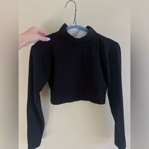 Boohoo Longsleeve Black mockneck Crop Top